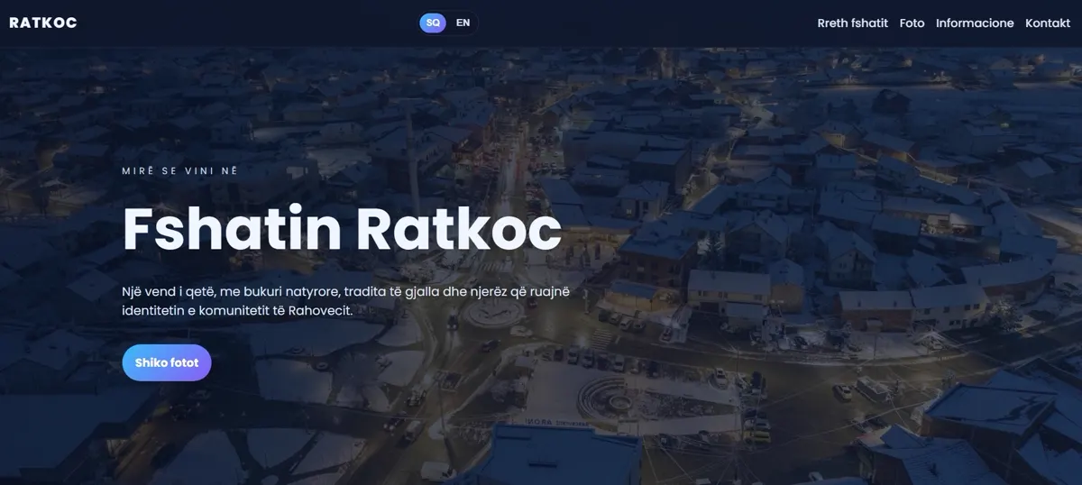 Fshati Ratkoc website preview